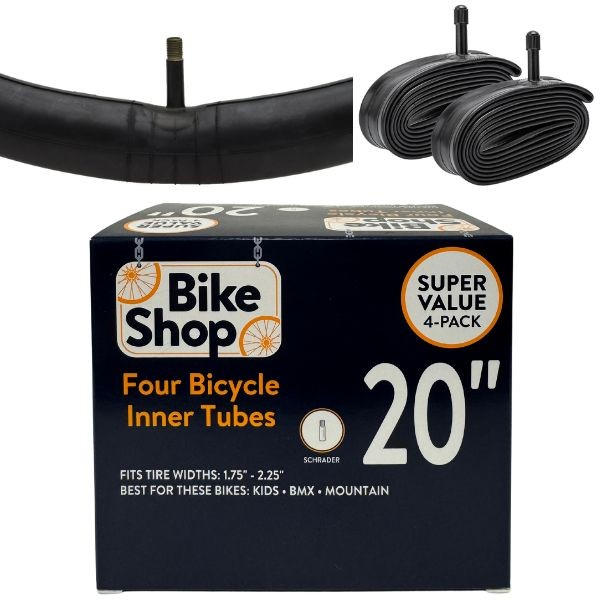 Bike Shop - 4Pack Bicycle 20" Inner Tubes - Super Value Pack - Fits Most Bike Tire Widths - 12 Packs For $36.00