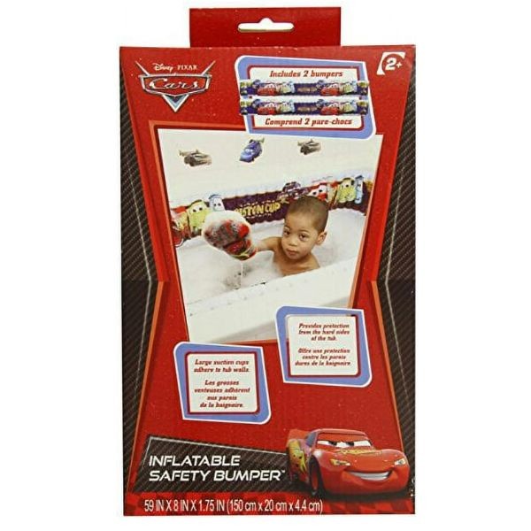 Disney Pixar Cars - Inflatable Fun Time Bath Tub Bumper Set - 59"x8"x1.75" - Large Suction Cups - 12 Sets For $36.00