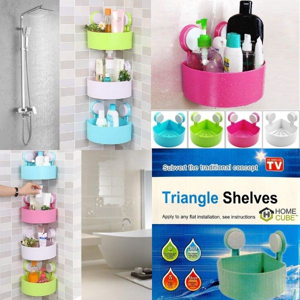 As Seen On TV - Triangle Corner Shelf - Colors May Vary - 12 For $36.00 - Wholesale As Seen On TV Merchandise