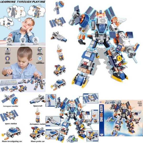Space Corps - HYGToys - 644PC STEM Building 6in1 Formation - Build Your Imagination - 4 For $30.00