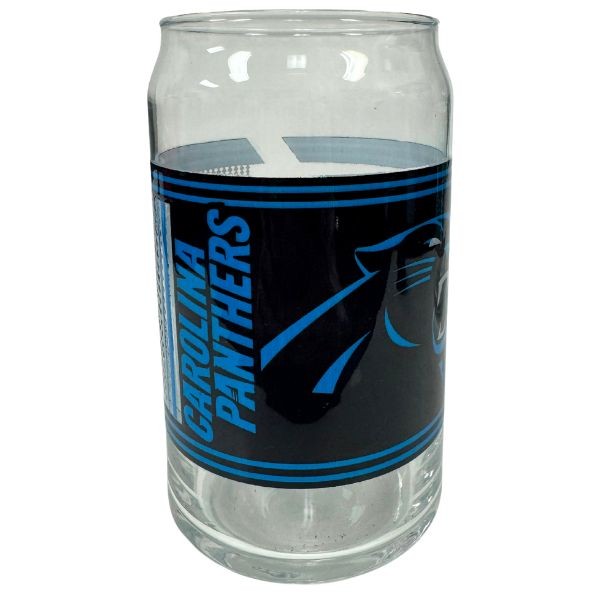 Carolina Panthers Drinkware - 16OZ Full Bleed Team Logo Glass Tumbler - The Beer Can - 8 For $32.00 - Wholesale Carolina Panthers Products - Carolina Football 2