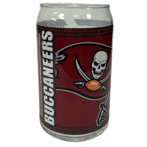 Tampa Bay Buccaneers Drinkware - 16OZ Full Bleed Team Logo Glass Tumbler - The Beer Can - 8 For $32.00 - Wholesale Tampa Bay Buccaneers Products - Buccaneers Merchandise 2