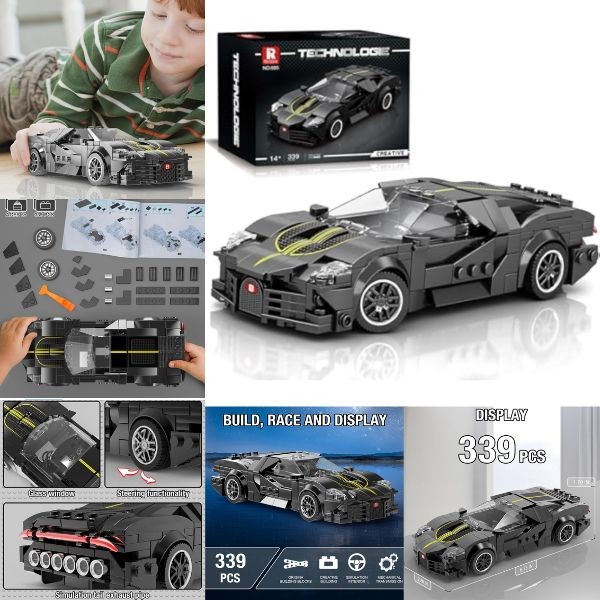 ReoBrix Technologie - 339PC Creative STEM Building Block Model - NO.685 Race Car Model - 4 For $30.00