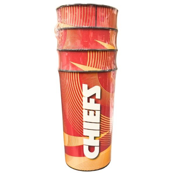 Kansas City Chiefs Tumblers - 4Pack Set Hardwall Full Bleed Plastic Tumblers - 22OZ Stadium Pints - 12 Sets For $42.00 - Wholesale Kansas City Chiefs Product - Chiefs Merchandise 2
