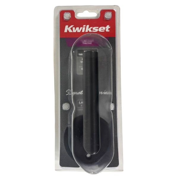 Kwik Set - Black Modern Design - Inactive Lever - Easy Installation - Fits All Standard Doors - #49643 - 6 For $21.00
