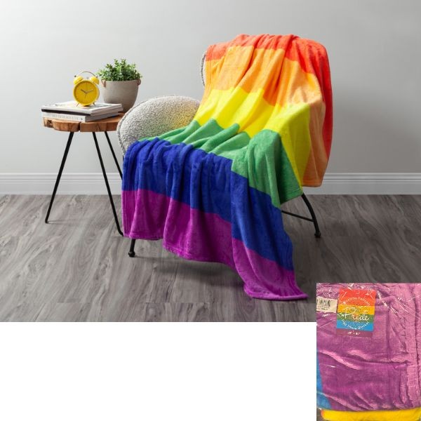 Rainbow Blankets - Super Raschel Plush - Oversized 60"x80" Double Sided - 12 For $60.00