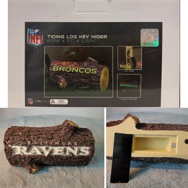 Denver Broncos Team Gear - 8.5"x5"x5.25" - Glow In The Dark Tiding Log - The Hideaway Series - 6 For $30.00 - Wholesale Baltimore Ravens Products - Baltimore Football