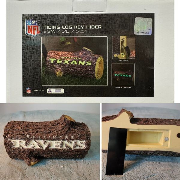 Houston Texans Team Gear - 8.5"X5"x5.25" - Glow In The Dark Tiding Log - The Hideaway Series - 6 For $30.00 - Wholesale Houston Texans Products - Texans Merchandise 2