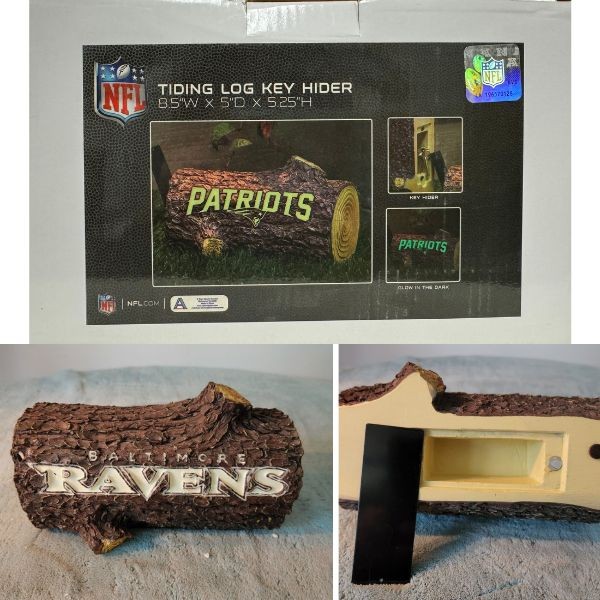 New England Patriots Team Gear - 8.5"X5"x5.25" - Glow In The Dark Tiding Log - The Hideaway Series - 6 For $30.00 - Wholesale New England Patriots - Patriots Merchandise