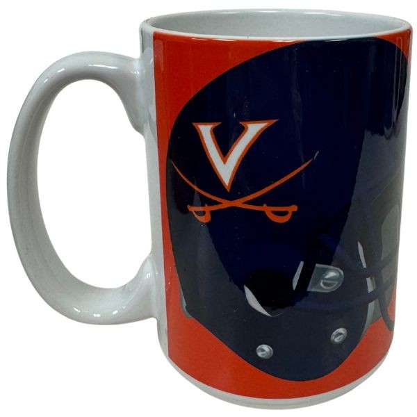 University Of Virginia Cavaliers Ceramic Mug - The Burst Style - 15OZ Full Bleed - 8 For $32.00 - Virginia Cavaliers