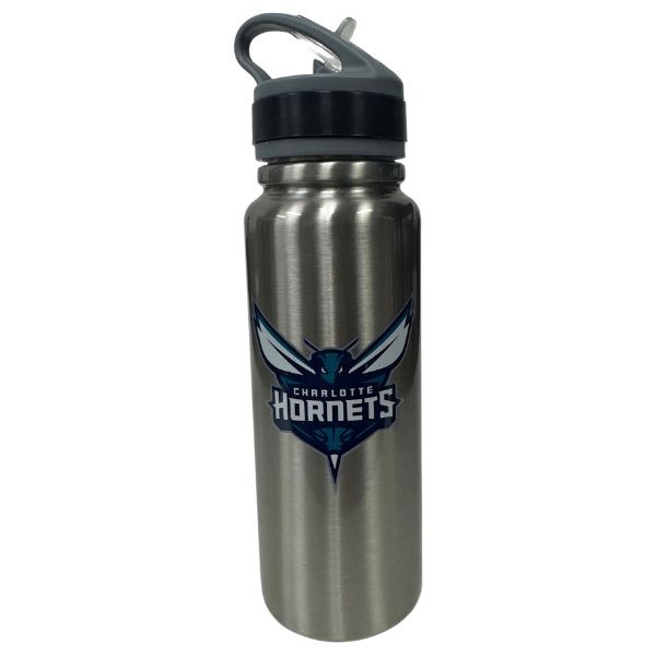 Charlotte Hornets Water Bottle - 25OZ Stainless Steel Flip-Top Team Logo - 6 For $36.00 - Charlotte Hornets