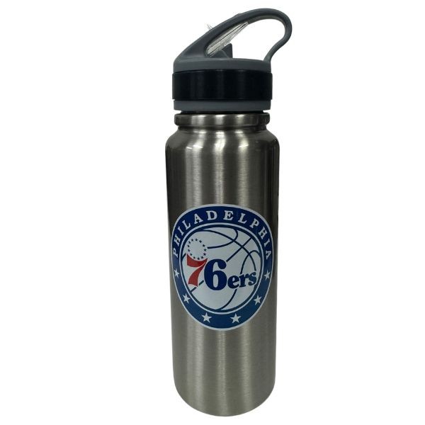 Philadelphia 76ers Water Bottle - 25OZ Stainless Steel Flip-Top Team Logo - 6 For $36.00 - Philadelphia 76ers