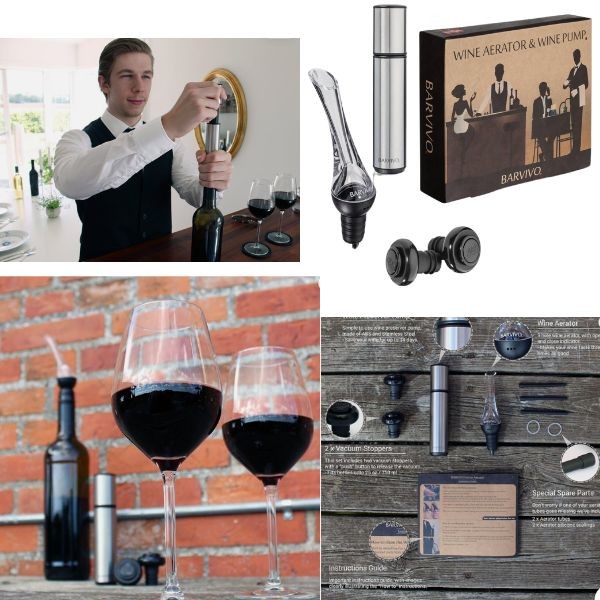 Barvivo - Your Choice Matters - 5PC Stainless Steel Wine Aerator & Wine Pump Premium Set - 4 Sets For $30.00