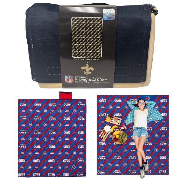 New Orleans Saints Blankets - HEX Style 86"x82" Premium Portable Picnic Blanket - Waterproof Backside - 2 For $25.00 2