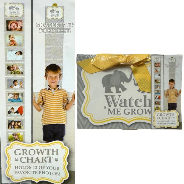 Watch Me Grow - Photo Frame Growth Chart - Measures up to 68" - Holds Twelve 4"x6" Photos - 12 For $30.00