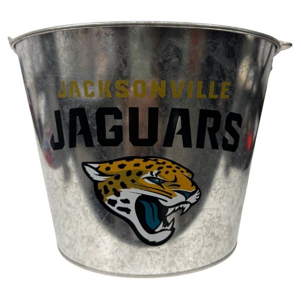 Jacksonville Jaguars Beer Buckets - Galvanized Team Logo 5QT Style - 6 For $30.00 - Wholesale Jacksonville Jaguars Product - Jaguars Merchandise 2