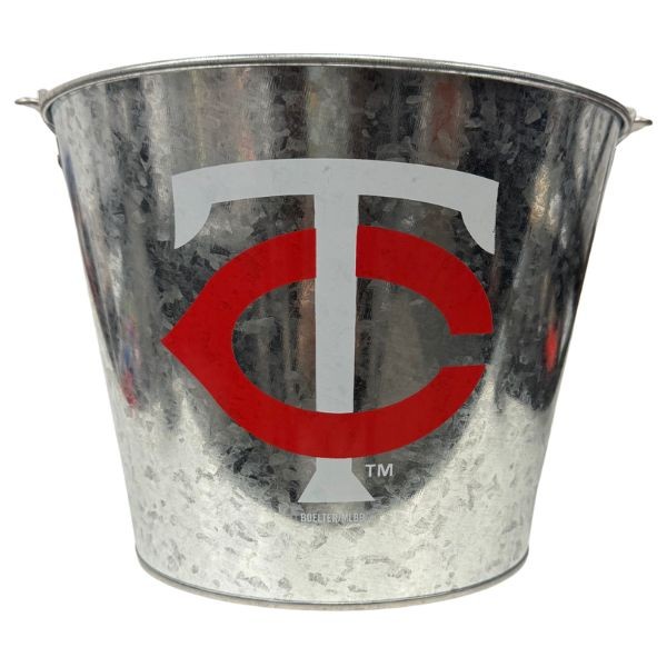 Minnesota Twins Beer Buckets - Galvanized Team Logo 5QT Style - 6 For $36.00 - Wholesale Minnesota Twins Products - Twins Merchandise