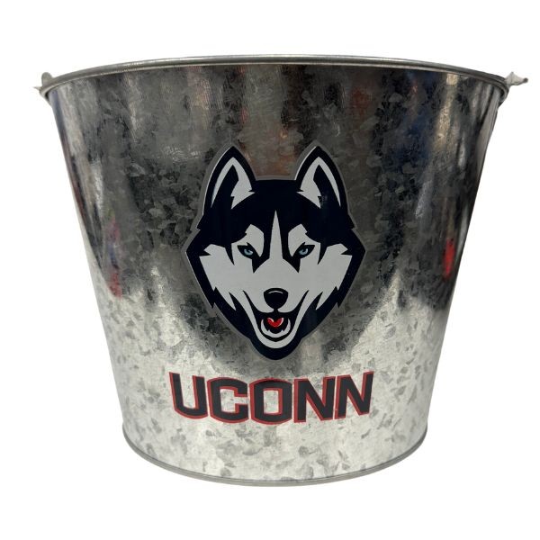 UCONN Huskies Beer Buckets - Galvanized Team Logo 5QT Style - 6 For $36.00 - UCONN Huskies