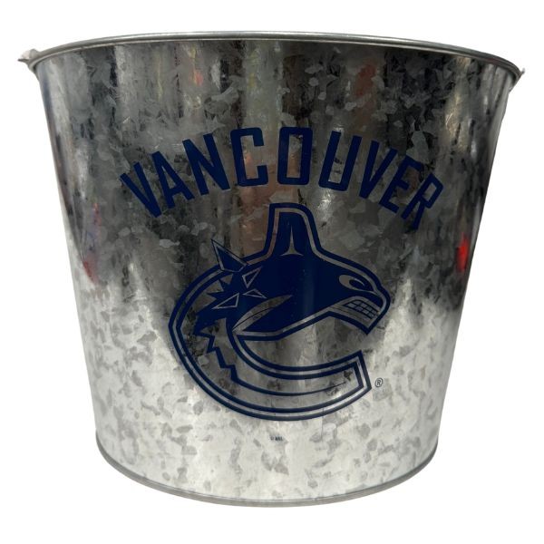 Vancouver Canucks Beer Buckets - Galvanized Team Logo 5QT Style - 6 For $36.00 - Vancouver Canucks