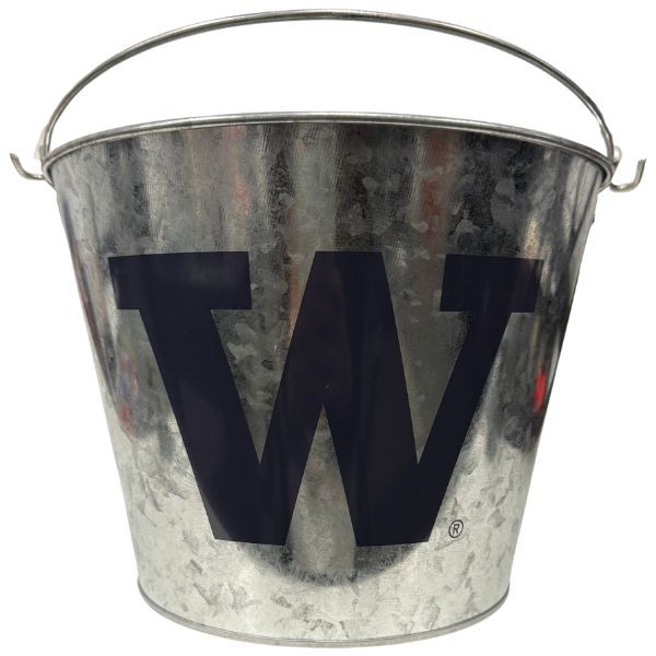 Washington Huskies Beer Buckets - Galvanized Team Logo 5QT Style - 6 For $36.00 - Washington Huskies