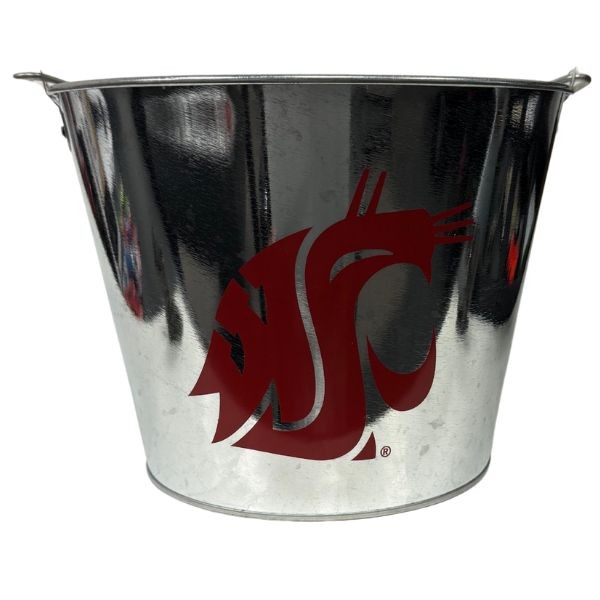 Washington State Cougars Beer Buckets - Galvanized Team Logo 5QT Style - 6 For $36.00 - Washington State