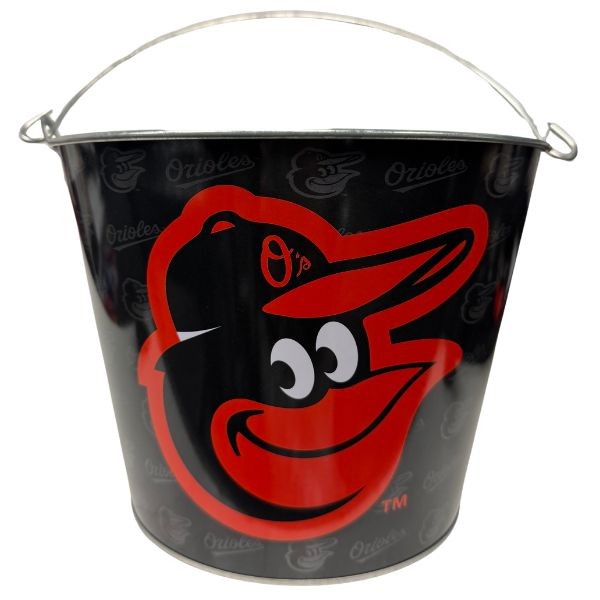 Baltimore Orioles Beer Buckets - 5QT Full Bleed Team Logo Metal Bucket - 6 For $36.00 - Wholesale Baltimore Orioles Products - Orioles Merchandise 2