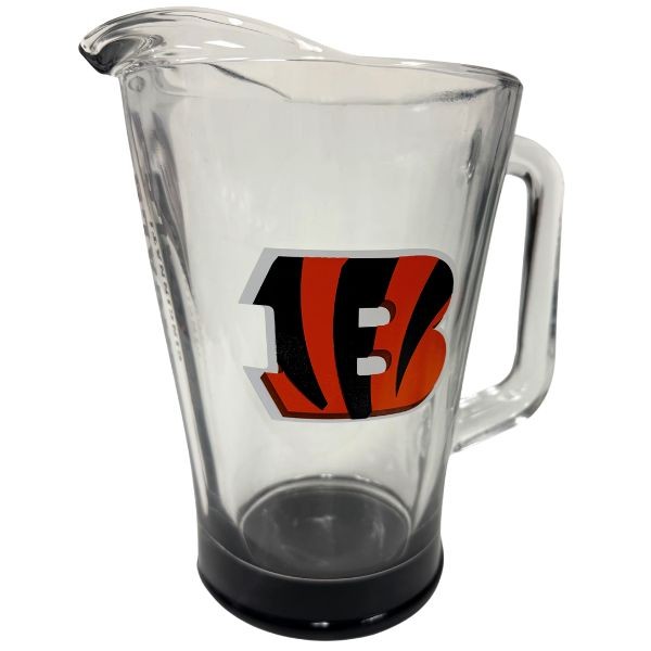Cincinnati Bengals Beer Pitcher - 60OZ Glass Team Logo Pitchers - 4 For $30.00 - Wholesale Cincinnati Bengals Products - Bengals Merchandise 2