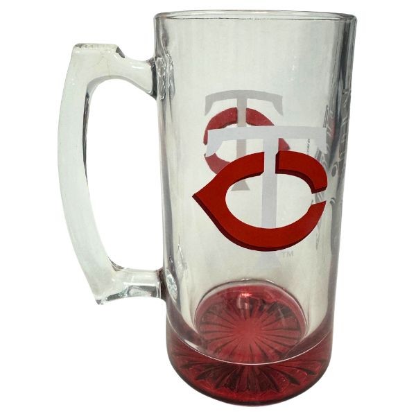 Minnesota Twins Stein - 25OZ Glass Team Logo Elite Beer Stein - 8 For $40.00 - Wholesale Minnesota Twins Products - Twins Merchandise