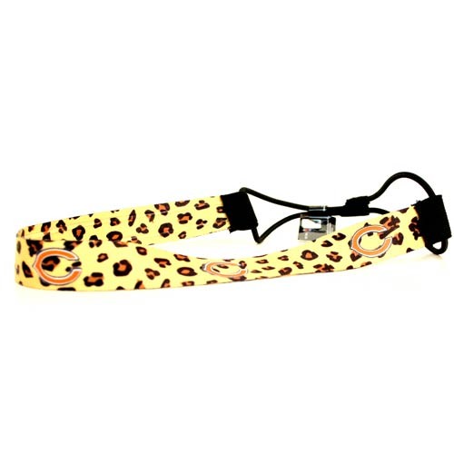 Chicago Bears - Leopard Print Headbands - 12 For $30.00 - Wholesale Chicago Bears Products - Bears Merchandise