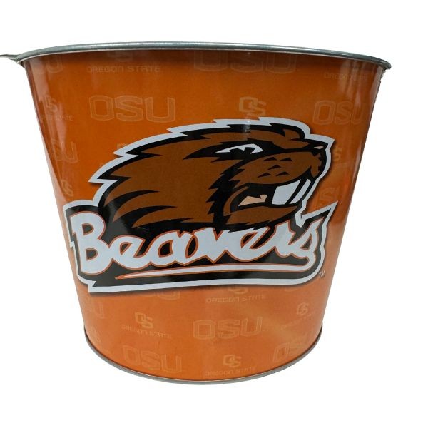 Oregon State Beavers Beer Buckets - 5QT Full Bleed Team Logo Metal Bucket - 6 For $36.00 - Oregon State Beavers