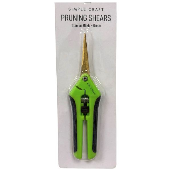 Simple Craft Precision Pruning Shears - GREEN - Titanium Blade - 12 For $30.00