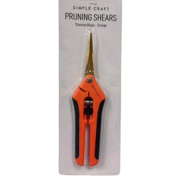 Simple Craft Precision Pruning Shears - ORANGE - Titanium Blade - 12 For $30.00