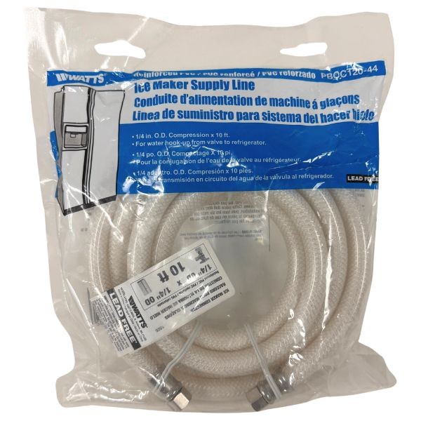 Watts Supply - 10' x1/4" Ice Maker Supply Line - Lead Free - 6 For $21.00