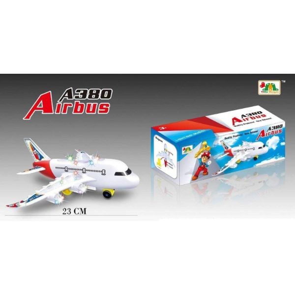 The Airbus A380 -  9" Toy Plane - Moving, Sounds, Lights - Batteries Not Included - 12 For $36.00