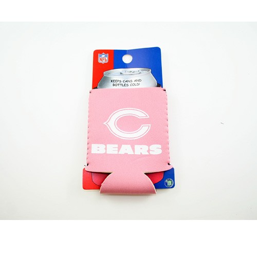 Chicago Bears Can Huggies - Pink Neoprene Style - 12 For $12.00 - Wholesale Chicago Bears Products - Bears Merchandise 2