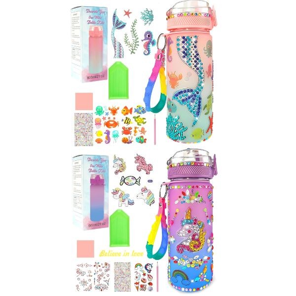 Create Your Own Water Bottle Kit - Styles & Colors May Vary - 21OZ Full Crafting Bottle Kit - 6 Kits For $30.00