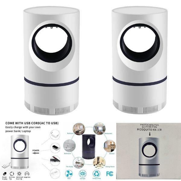 BUG#21 - CTR- 8.5" Photocatalyst 2PACK Suction Mosquito Killer Lamp - 3 Packs For $25.00