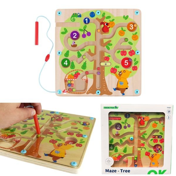 TookyToy - #TH687 - The Maze Tree - High End Premium Wooden STEM Toys - 6 For $36.00