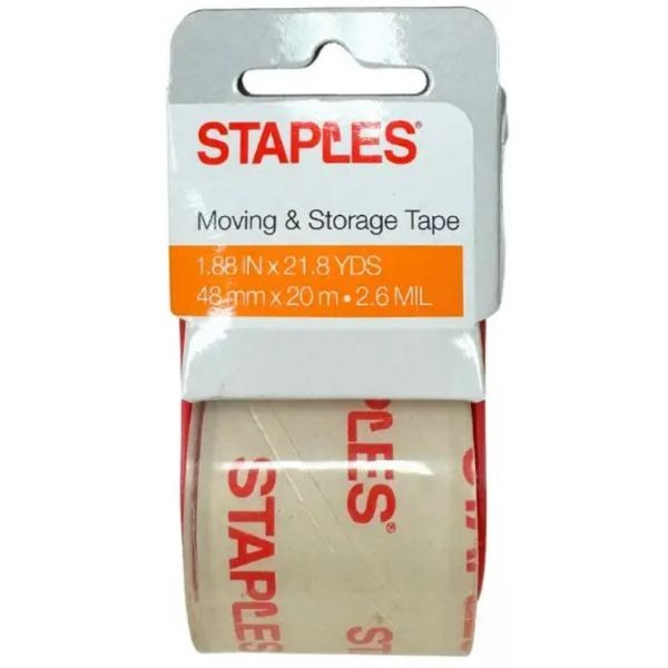 Moving And Storage Tape - Staples 1.88" x 21.8 YDS - 2.6MIL Gauge - Cutting Dispenser Included - 24 For $36.00