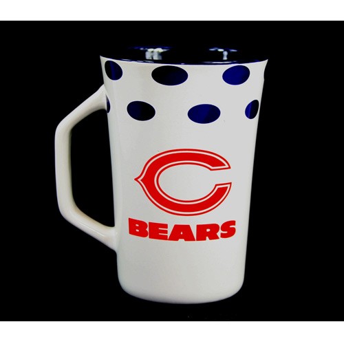 Chicago Bears Ceramic Coffee Mugs - 14OZ DOT Style - 4 For $20.00 - Wholesale Chicago Bears Products - Bears Merchandise