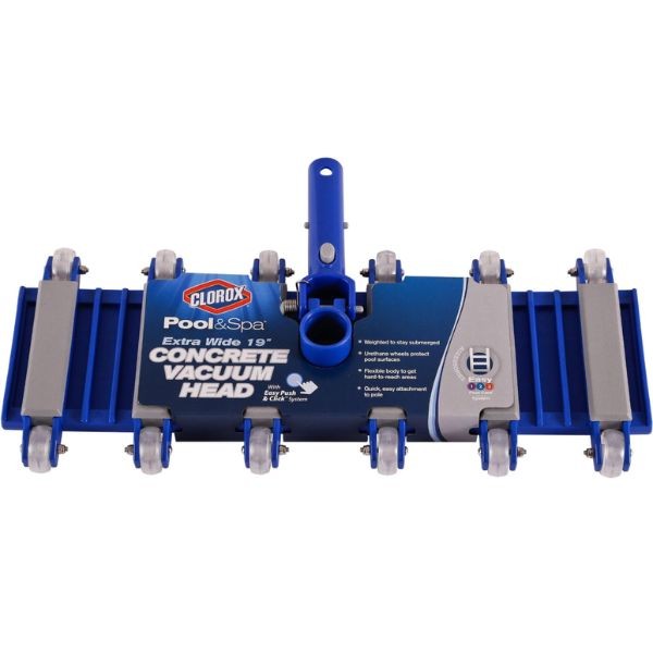 Clorox Pool - Extra Wide 19" Pool Vacuum Head - Weighted To stay Submerged - Urethane Wheels - 6 For $36.00