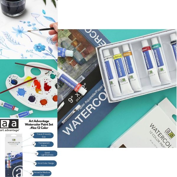 Art Advantage - 12Pack .41OZ Color Paint Set - 12 Different Water Color Paint Tubes - 10 Packs For $35.00