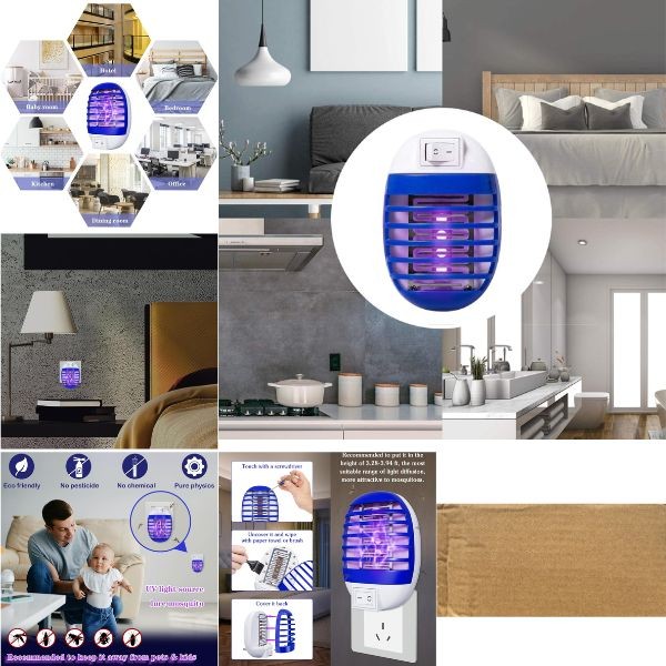 Plug N Play Bug Zapper - 2Pack Set Standard Plug #HF-166 - Flying Insects - Fruit Fly Killer - 6 Sets For $30.00