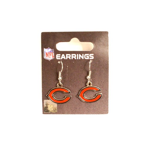 Chicago Bears Earrings - Classic Amco Style Dangle - $2.75 Per Pair - Wholesale Chicago Bears Products - Bears Merchandise