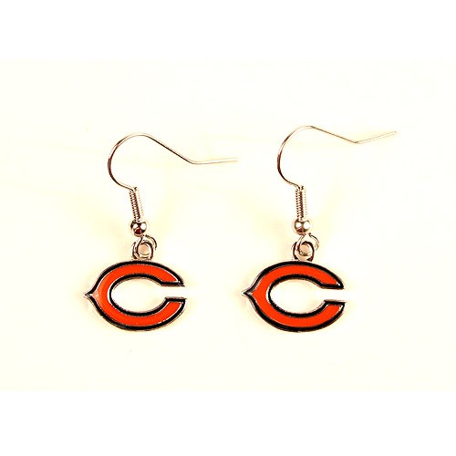 Chicago Bears Earrings - Classic AMCO Style Dangle Earrings - $2.75 Per Pair - Wholesale Chicago Bears Products - Bears Merchandise