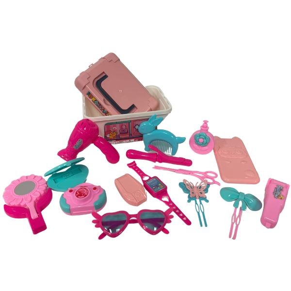 The Beauty Tub - #928-13 - 15PC Play Cosmetic Kit With Storage Tub - 6 Tubs For $30.00