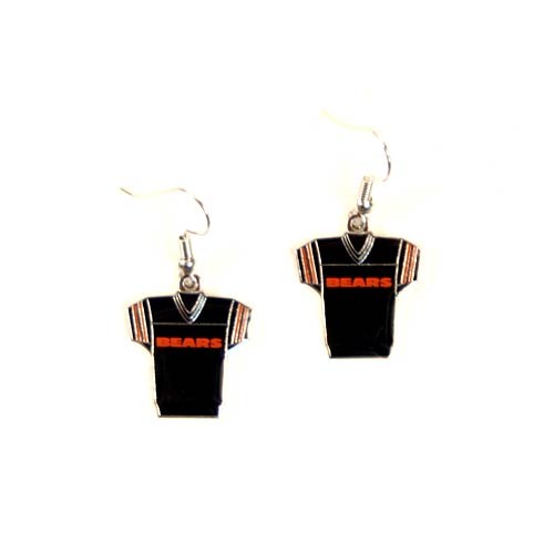 Chicago Bears Earrings - Gamer JERSEY Style Dangle Earrings - $3.00 Per Pair - Wholesale Chicago Bears Products - Bears Merchandise