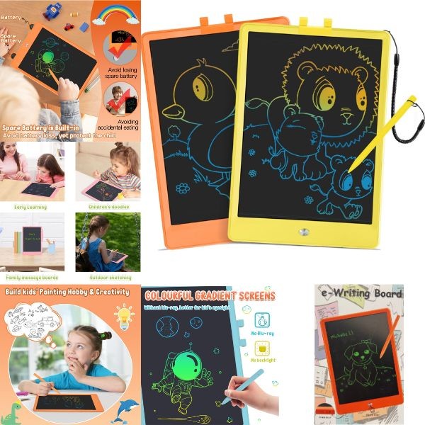 LCD Writing Tablets - #MichelleLi.2PACK - 10"x7" - Draw, Write, Color, Erase - Colors Vary - 6 2Packs For $36.00
