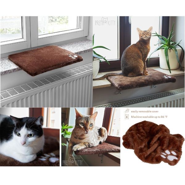 Pretty Kitty - Padded Window Bed - Hardware Included - 12.5" x 16" - Easy Installation - 6 For $36.00 - Wholesale Mystery Merchandise - Wholesale John Deere - Wholesale Licensed Products