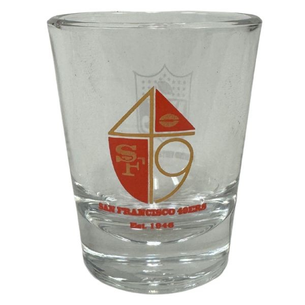 San Francisco 49ers Glass Shot Glasses - 2OZ Vintage Style - 12 For $30.00 - Wholesale San Francisco 49ers Product - 49ers Merchandise 2